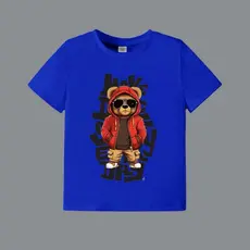 Camiseta Infantil Masculino Menino Verão Vários Modelos e Cores Urso Jaqueta