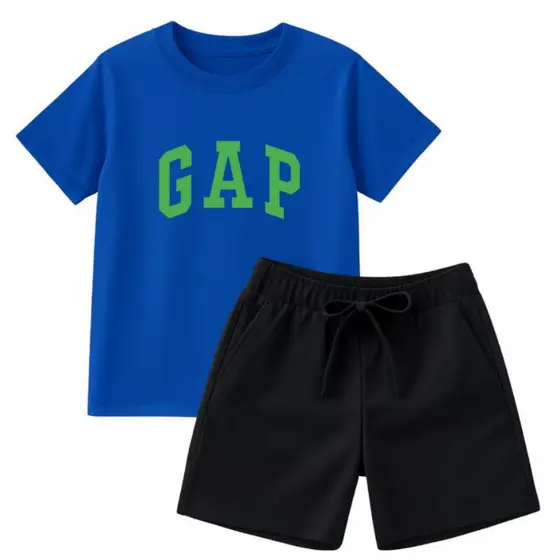 conjunto infantil de menino short e camiseta em algodão verão moda