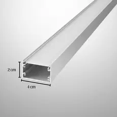 Perfil de LED Sobrepor Branco | Barra 1 Metros | Design Robusto