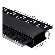 Perfil de Alumínio 1m 15x15 Fino para Fita LED – Sobrepor / Embutir
