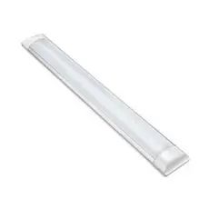 Luminária LED Linear Slim 120cm 40W Sobrepor Branco Frio Quente Neutro Bivolt Luz Forte Moderna Cozinha Escritório Loja