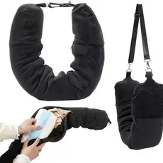 Travesseiro viagem recarregável roupas Almofada Pescoço Recheado Portátil Pescoceiro