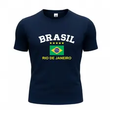 Camiseta Bandeira do Brasil Torcedor Estampada Seleção