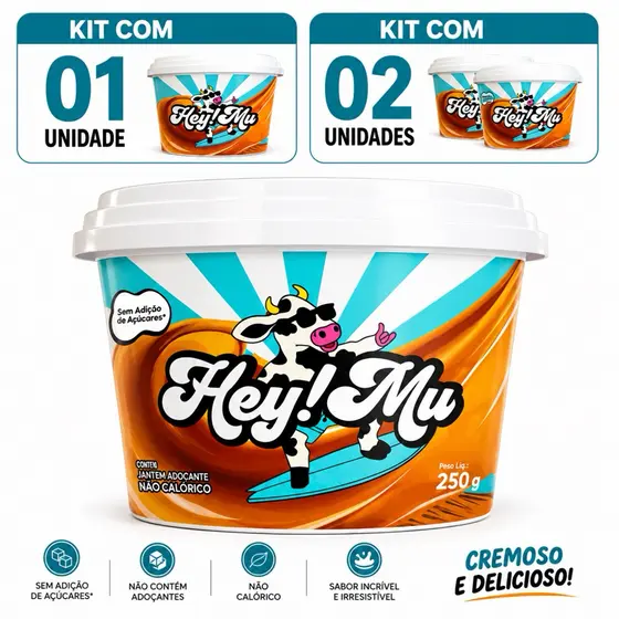 Hey Mu Doce de Leite Pote 250g Zero acucar