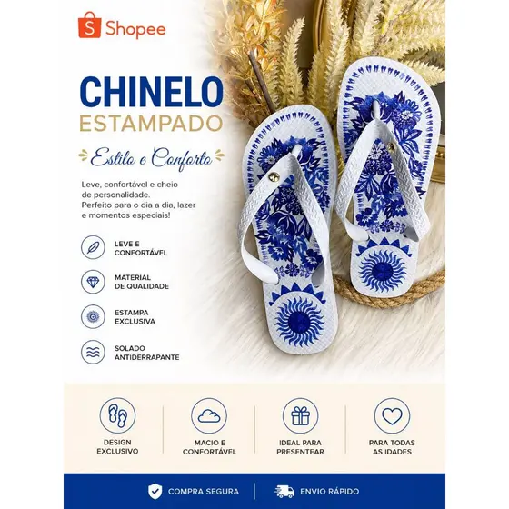 Chinelo Feminino Confortável Slide Antiderrapante para Praia e Dia a Dia