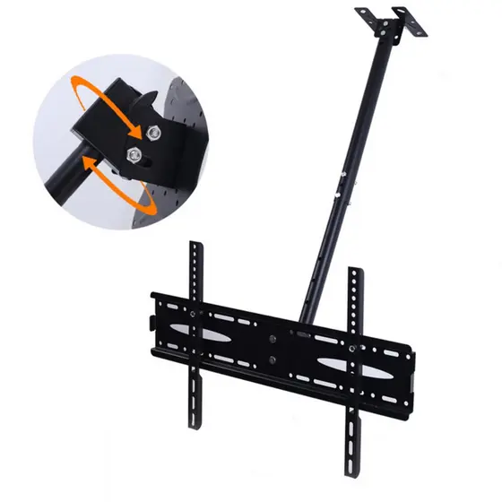 Suporte Tv Teto Articulado Uso Dupla Face Carga 45kg Rotação 360 Extensível Para 32 A 72 Aço Firme