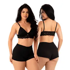 Baby Doll Renda Feminino Conjunto Short Doll Delicado Confortável Alça Regulável