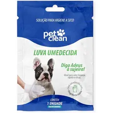 Luva Umedecida Para Limpeza a Seco Pet Clean Banho a Seco de Bolso