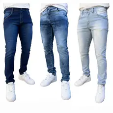 Kit 3 Calça Jeans Masculina Skinny Lycra NF original