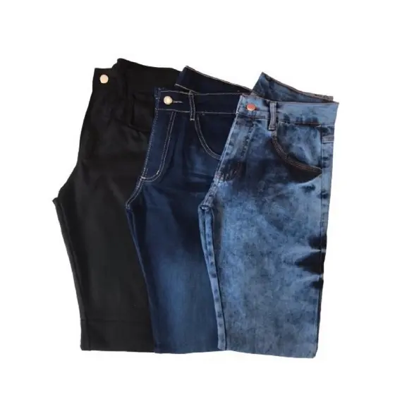 Kit 3 Calças Jeans Masculina Slim Original Elastano Lycra Original