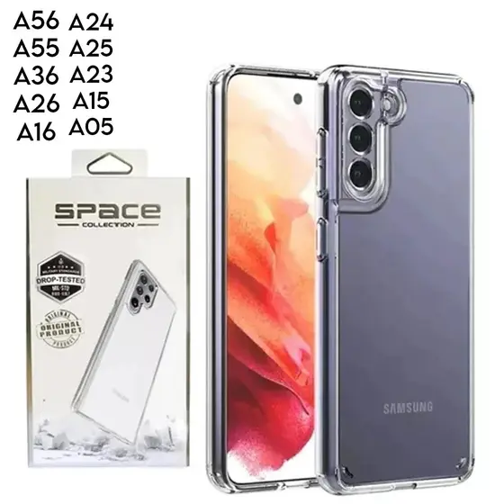 BGM-Case Capa Space Collection Samsung Galaxy Linha A56 A36 A16 A54 A17 A32 4G A23 A22 A13 A12 A03 CORE Original Clear