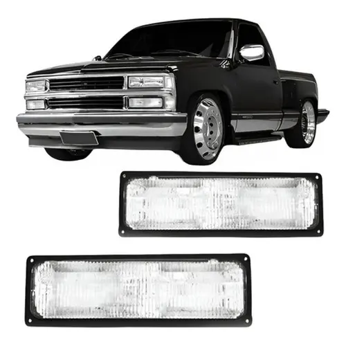 Par Pisca Seta Inferior Farol Silverado 1993 A 2001 Cristal