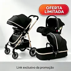 Carrinho de Bebê 3 em 1 Completo – Inclui Moisés e Bebê Conforto