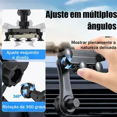 Suporte de Celular Universal para Carro – Rotação de 360°, Suporte Multifuncional, Estável para Operação com uma Mão