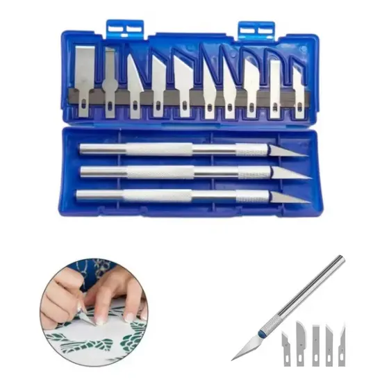 Kit Estiletes de Precisão 13 Peças com Estojo Magnético | Ideal para Artesanato e Modelismo