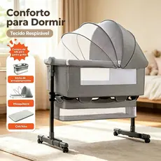 Berço Portátil Moises Co-bed Com Balanço Mosquiteiro e Cesto Regulagem de Altura