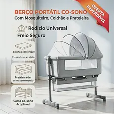 Berço Portátil Moisés Co-bed Balanço E Cinta Com Mosquiteiro