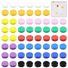 Kit 120 Imã Decorativo Colorido Redondo Para Mural Fotos Geladeira Quadro Branco Recado 10 Colors