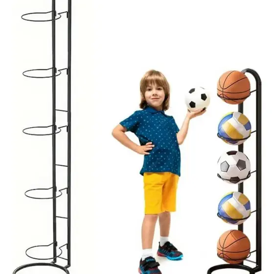 Bola de Basquete Rack 4/5 Tier Storage Holder Suporte De Bolas Freestanding para Futebol Vôlei