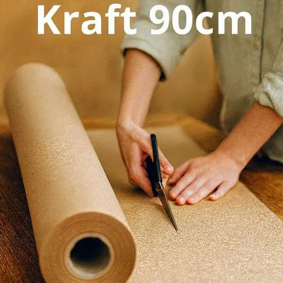 Papel Semi Kraft Bobina 90cm 2KGs 60g- embalagem,presente,Moldes