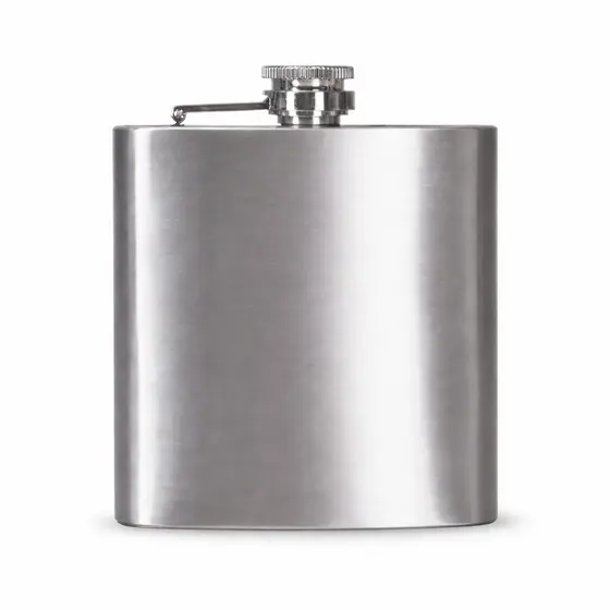 Porta Whisky Cantil 6oz Aço Inox Compacto 170ml Elegante