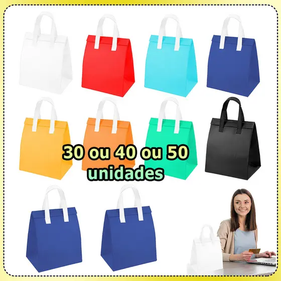 30/40/50 Bolsa térmica para alimentos bolsa para comida para viagem bolsa térmica bolsa para piquenique bolsa entrega