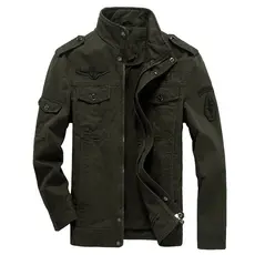 Jaqueta Masculina de Primavera e Outono, Jaqueta Casual de Algodão para Jovens, Jaqueta de Trabalho, Jaqueta de Aviador,