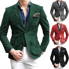 24 novos ternos casuais masculinos de estilo europeu, muito vendidos, jaquetas elegantes de tamanho grande, roupas forma