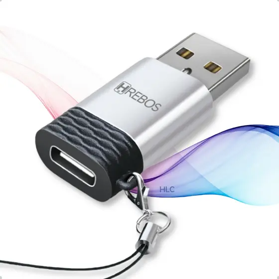 Adaptador OTG 3.0 Conector USB Macho X Tipo-C Fêmea Conversor - Transmissão de Dados e Carregamento