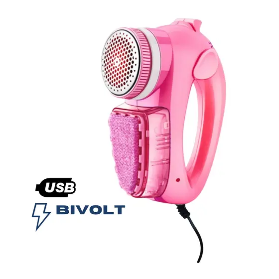 Papa Bolinhas e Removedor de Pelos Elétrico USB Bivolt – Não Usa Pilhas