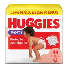 Fralda Huggies Roupinha Proteção Acolchoada Pants G 88 Unidades