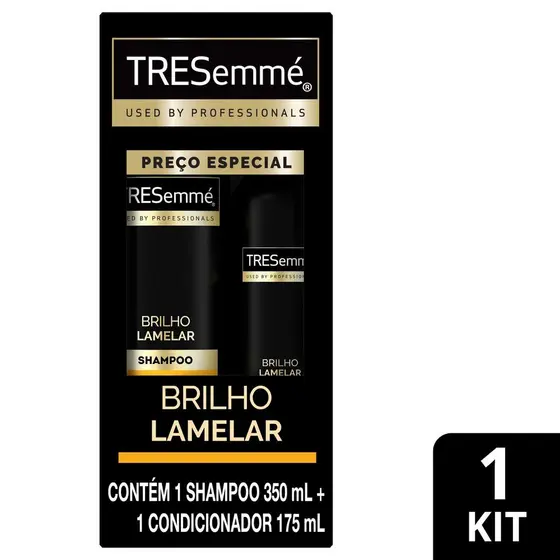 Shampoo e Condicionador Tresemmé Brilho Lamelar 350ml + 175ml