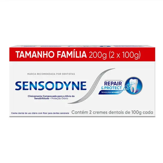 Creme Dental Sensodyne Repair Protect Sensibilidade 2 Unidades 100g