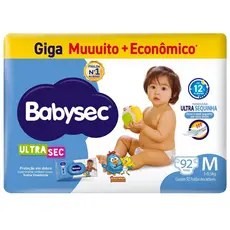 Fralda Ultrasec Babysec Giga M 92 Unidades