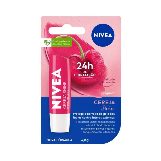 Hidratante Labial Nivea Cereja Shine 4,8g