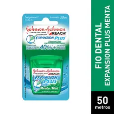 Fio Dental Encerado Reach Expansion Plus Menta Johnson & Johnson 50m