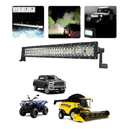 Farol Barra Superled Curva 420w 55cm 12-60v Auxilar Off-road