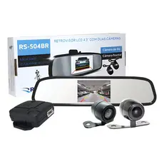 Retrovisor Lente dupla frontal e traseira de 4,3 polegadas HD visão noturna Gravador 1080P
