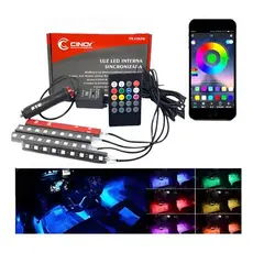 Kit Iluminacao Led Automotivo Neon Rgb Tuning App Aplicativo