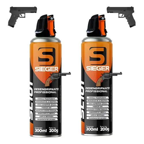 2 Desengripante Limpeza Lubrifica Armas De Fogo Profissional