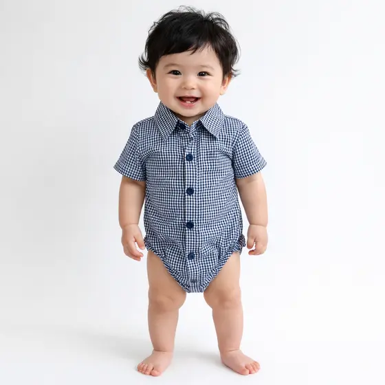 Body Camisa Bebê Social Xadrez Country Algodão Manga Curta Menino Festa Junina Rodeio