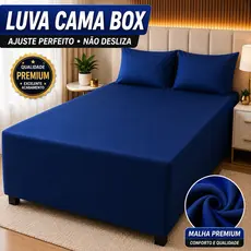 Capa Luva para Cama Casal Box Malha Gel 3 Peças Protetor para colchão Macio + 2 FRONHAS GRÀTIS
