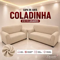 Kit Capa Forro de Sofá Elástica Em Malha Gel 3 e 2 Lugares Coladinha Ligadinha ajustável Premium