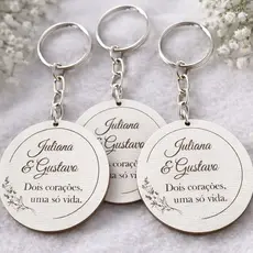 Kit Chaveiro Lembrancinha Personalizada Casamento Noivado Chá de Panela Chá Revelação