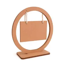 Porta Retrato MDF Cru Natural Branco Decoração Enfeite Lembrancinha Recordação