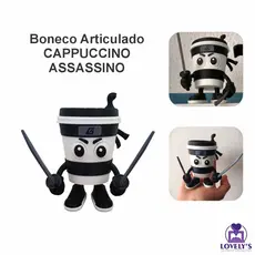 Boneco Articulado Colecionável Cappuccino Assassino Brainrot Italiano