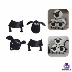 Suporte Decorativo Para Papel Higiênico Ovelha Shaun para Organização e Decoração de Banheiro - 2 peças