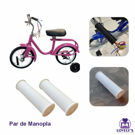 Par De Manopla De Borracha para Bicicleta e Triciclo Infantil