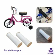 Par De Manopla De Borracha para Bicicleta e Triciclo Infantil
