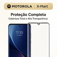 Película 3D Vidro Curvo X-Mart Motorola Edge 60/50/G85/40/30 Fusion HD Anti Bolhas Cobertura Total